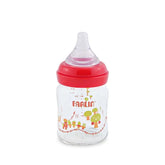 Farlin Wide-Neck Glass Feeding Bottle 120ml – Red